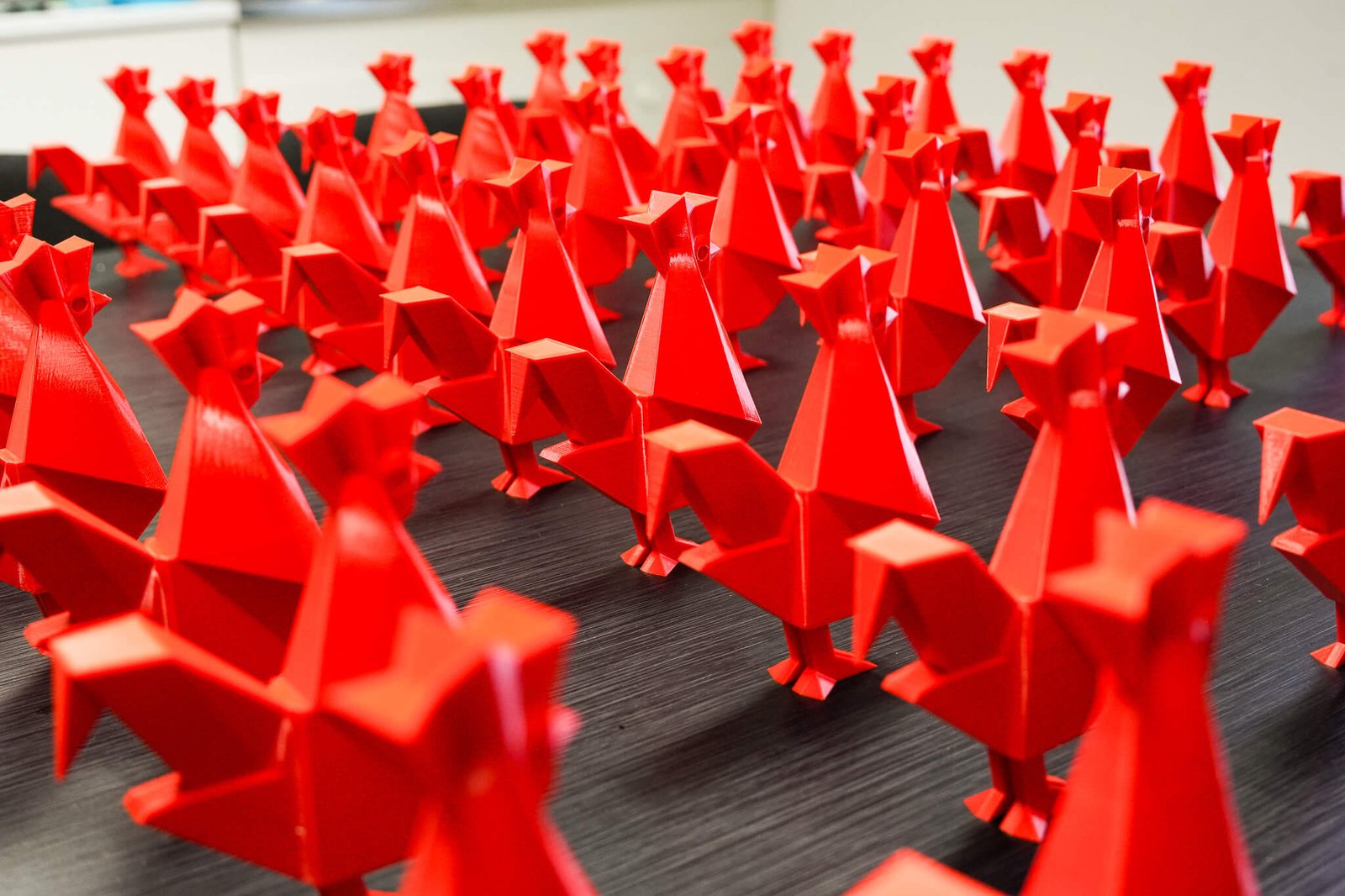 Série d’impressions 3D : les coqs pour la French Tech