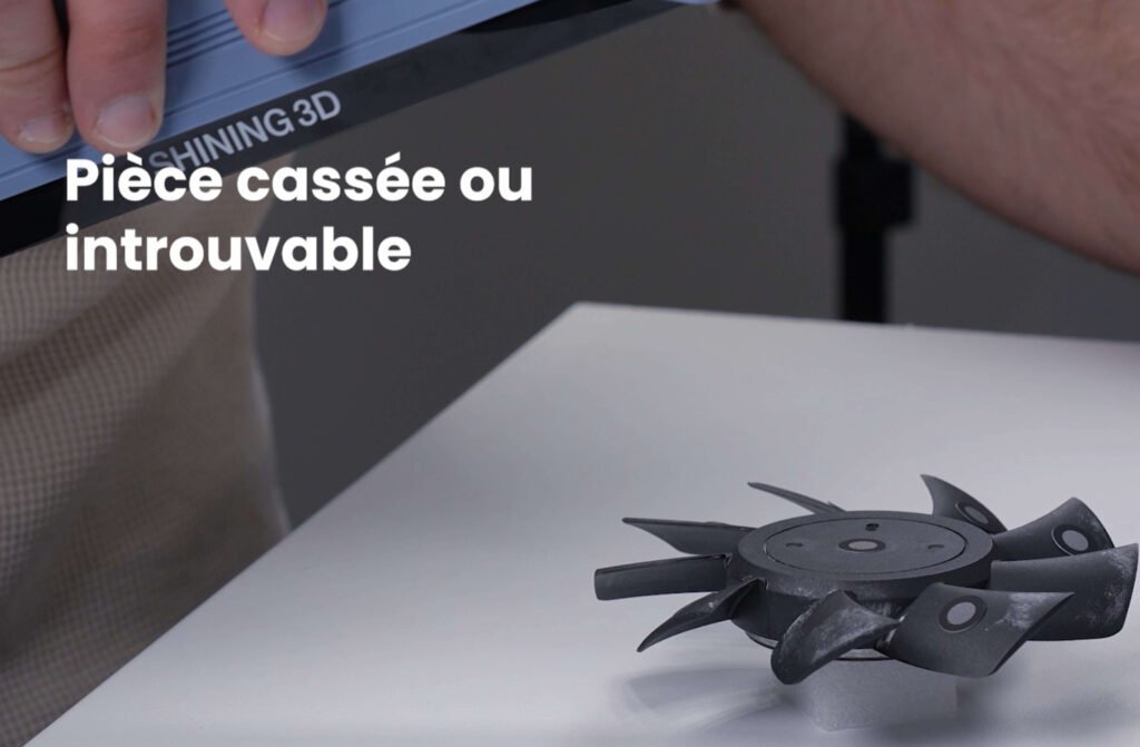 scan 3D une pièce cassée