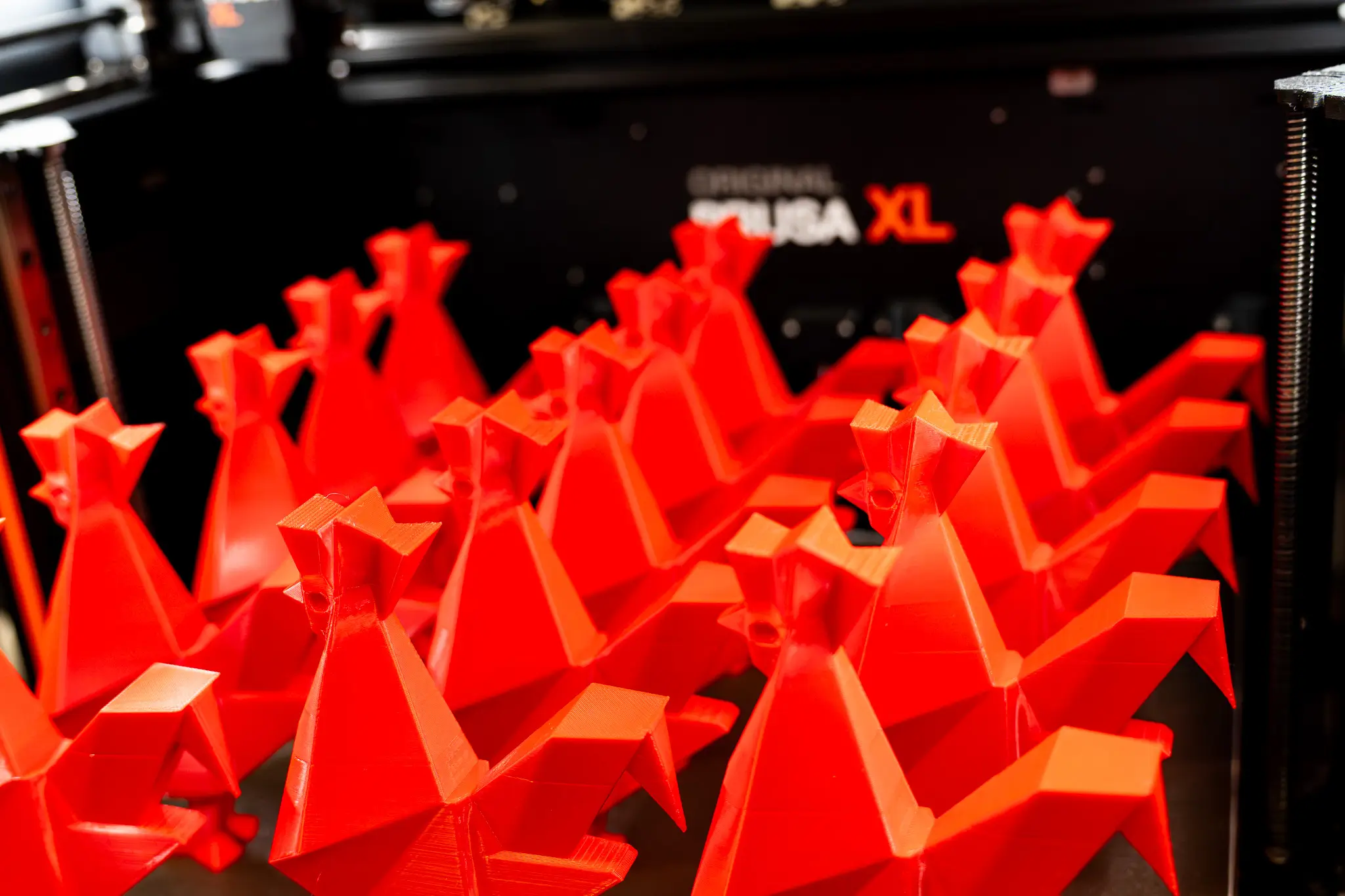 Série de coqs imprimés en 3D pour la French Tech