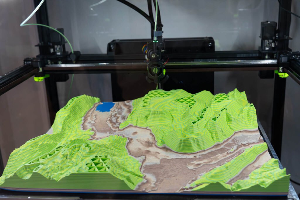Maquette de terrain imprimée en 3D (système multi-filaments)